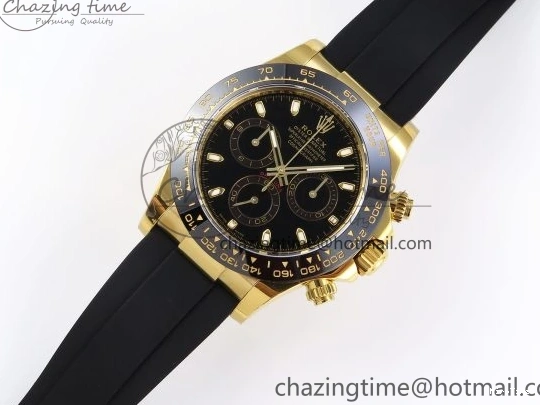 MiroTime 0103 DAYTONA 116518 APSF 1:1 BEST EDITION BLACK DIAL ON OYSTERFLEX RUBBER STRAP SH RelaxedFit 1782